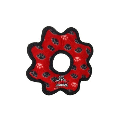 Супер прочная игрушка для собак Шестеренка малая, красный, прочность 8/10 Tuffy Jr Gear Ring Red Paw 113 г
