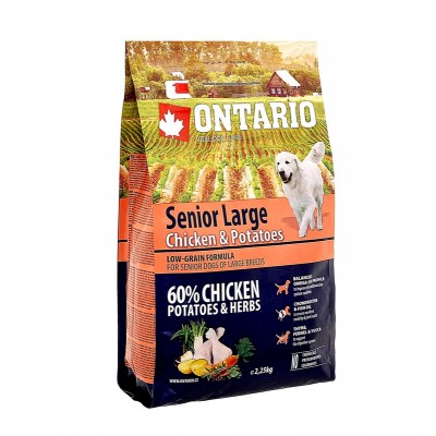 Корм для пожилых собак крупных пород с курицей и картофелем Ontario Senior Large Chicken&Potatoes 12 кг