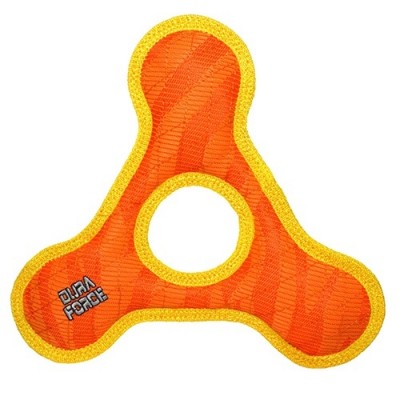Супер прочная игрушка для собак Треугольник с круглым отверстием, оранжевый с желтым, прочность 9/10 Tuffy Triangle Ring Tiger Orange/Yllw 181 г