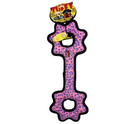 Супер прочная игрушка для собак Буксир для перетягивания с шестеренками, розовый леопард , прочность 9/10 Tuffy Ultimate Tug-O-Gear Pink Leopard 385 г