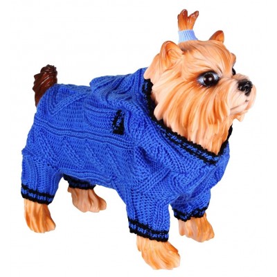 Свитер вязаный, синий, разные размеры Dezzie Knitted sweater for dogs L