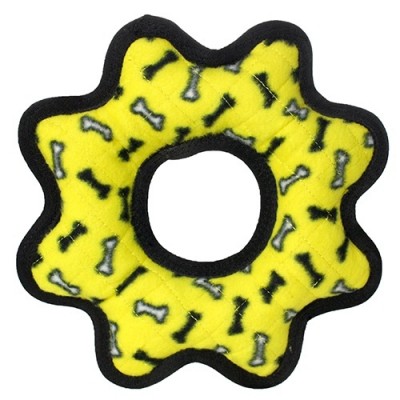 Супер прочная игрушка для собак Шестеренка, желтый, прочность 9/10 Tuffy Ultimate Gear Ring Yellow Bone 249 г