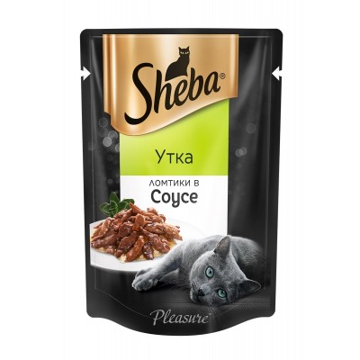 Консервы для кошек паучи Sheba Pleasure ломтики в соусе, утка 85 г