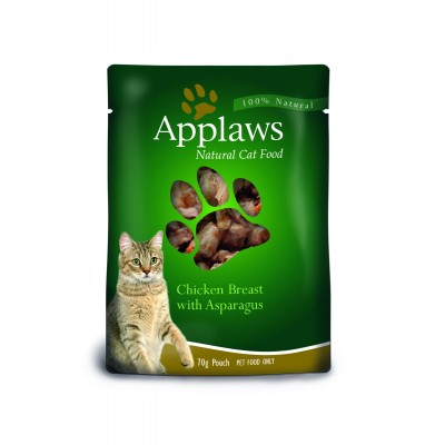 Паучи для кошек с курицей и спаржей Applaws Cat Chicken&Asparagus pouch 70 г