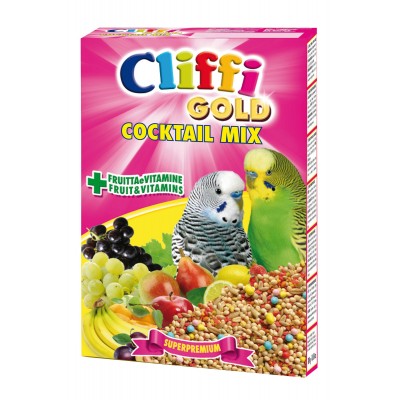 Коктейль для волнистых попугаев: зерна, злаки, фрукты, овощи Cliffi Cocktail Mix Pappagallini 300 г