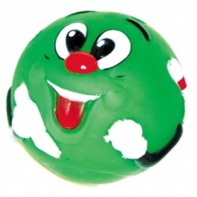 Мяч для собак, 8,5 см, винил Dezzie Зеленый смайлик 60 г