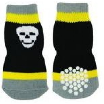 Носочки черно-желтые, SS, 2 х 7см Dezzie Socks for dogs 3 см