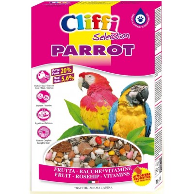 Корм для попугаев с ягодами фрутти и орехами Cliffi Super Premium Parrot 500 г