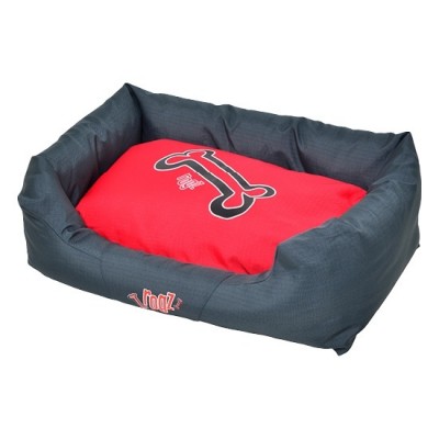 Лежак с бортиком и двусторонней подушкой серия, "Красные косточки" Rogz Wall Bed S