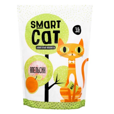 Силикагелевый наполнитель Smart Cat С ароматом апельсина 1,66 кг