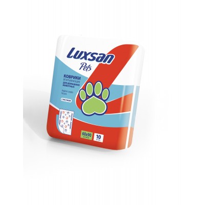 Пеленки для животных 60x90 см Luxsan 100% целлюлоза 10 шт