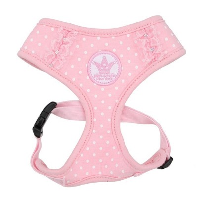 Регулируемая шлейка в горошек с рюшами "Принцесса", розовый Pinkaholic Princesse Harness S