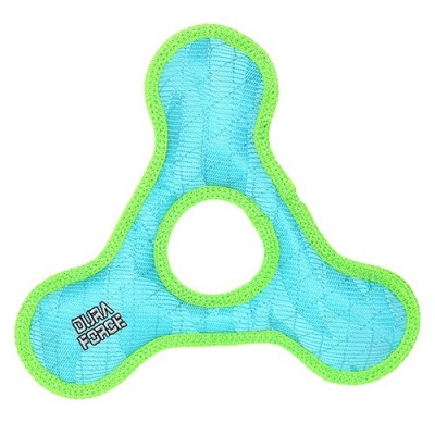 Супер прочная игрушка для собак Треугольник с круглым отверстием, голубой с зеленым, прочность 9/10 Tuffy Triangle Ring Tiger Blue/Green 181 г