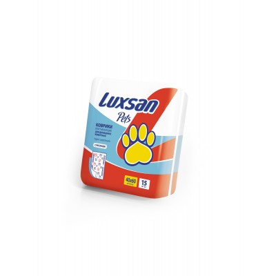 Пеленки для животных 40x60 см Luxsan 100% целлюлоза 15 шт