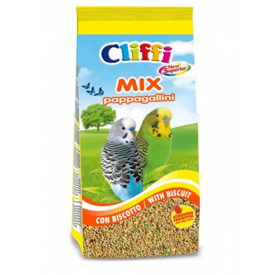 Смесь отборных семян для волнистых попугаев с бисквитом Cliffi Superior Mix Pappagallini with Biscuit 1 кг