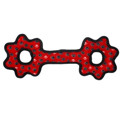 Супер прочная игрушка для собак Буксир для перетягивания с шестеренками, красный, прочность 9/10 Tuffy Ultimate Tug-O-Gear Red Paw 385 г