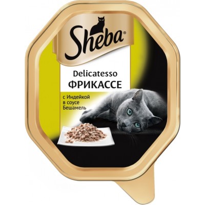 Консервы для кошек в ламистере Sheba Delicatesso фрикассе с индейкой в соусе бешамель 85 г