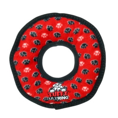 Супер прочная игрушка для собак Кольцо, красный, прочность 9/10 Tuffy Ultimate Ring Red Paw 249 г