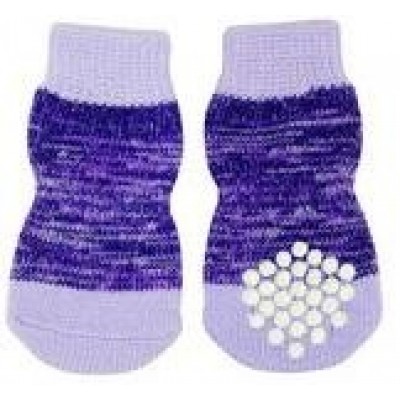 Носочки фиолетовые, SS, 2 х 7см Dezzie Socks for dogs 2.5 см