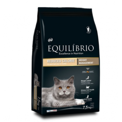 Cухой корм для взрослых кошек с мясом птицы, контроль веса Equilibrio Reduced Calorie 7,5 кг