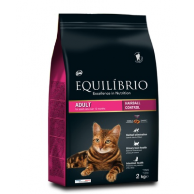 Сухой корм для взрослых кошек с лососем для вывода шерсти Equilibrio Adult Hairball 0,4 кг