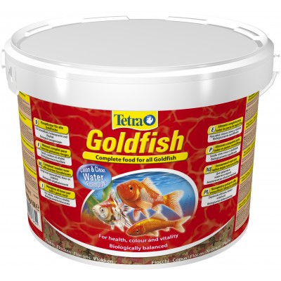 Корм в хлопьях для всех видов золотых рыбок, ведро Tetra Goldfish 10 л
