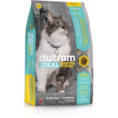 Сухой корм для кошек привередливых, живущих в помещении Nutram CAT I17 Indoor Shedding 1,13 кг