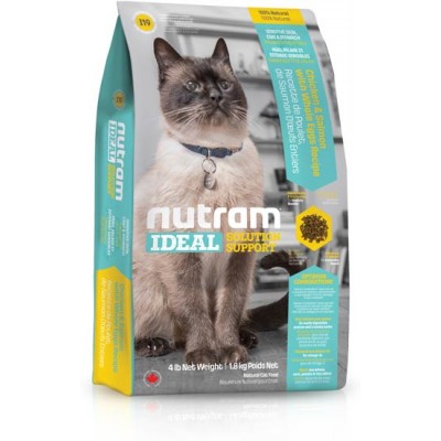 Сухой корм для кошек чувствительных Nutram CAT I19 Ideal Sensitive, Skin, Coat&Stomach 5,4 кг