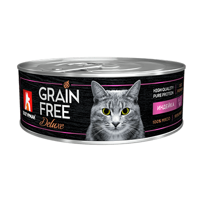 Консервы для кошек с индейкой Зоогурман Grain Free 100 г
