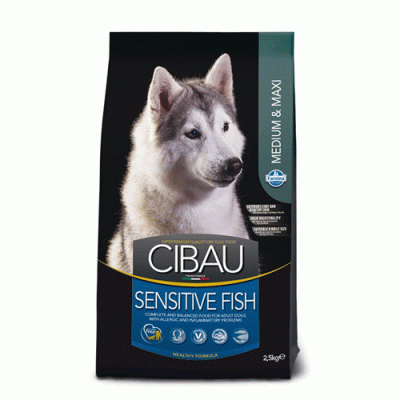 Сухой корм для собак средних и крупных пород с рыбой Farmina Cibau Sensitive Medium & Maxi 2,5 кг