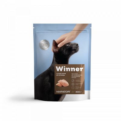 Сухой корм для кошек для профилактики мочекаменной болезни из курицы Winner Adult Cat Chicken 0,4кг