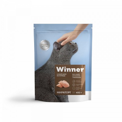 Сухой корм для домашних кошек из курицы Winner Adult Cat Chicken 10 кг