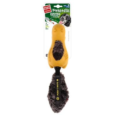 Игрушка для собак GiGwi Белка с отключаемой пищалкой, желтая 31 см