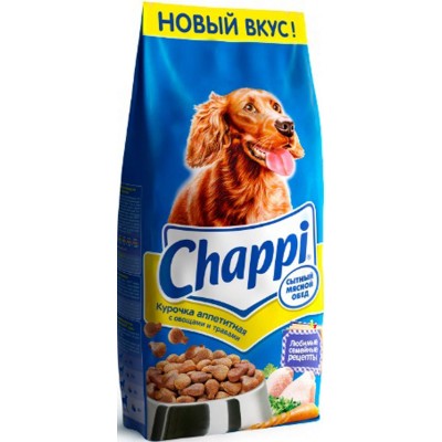 Сухой корм для собак Chappi Аппетитная курочка 15 кг