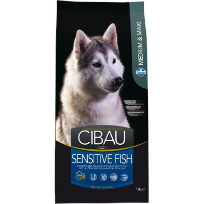 Сухой корм для собак средних и крупных пород с рыбой Farmina Cibau Sensitive Medium & Maxi 12 кг