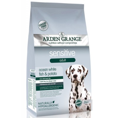 Корм для взрослых собак с деликатным желудком и чувствительной кожей Arden Grange Adult Dog Sensitive 12 кг