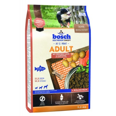 Корм сухой с лососем и картофелем для собак Bosch Adult Dog Salmon & Potato 3 кг