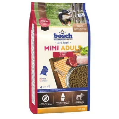 Корм сухой с ягнёнком и рисом для собак Bosch Mini Adult Lamb & Rice 1 кг