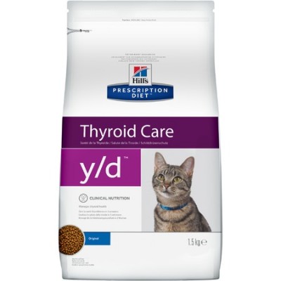 Диета для кошек для лечения гипертиреоза Hills Prescription Diet Thyroid Care y/d 1,5 кг