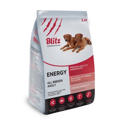 Корм для активных собак Blitz Adult Energy Dog 2 кг