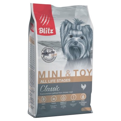 Корм для собак мелких пород Blitz Adult Mini & Toy Breeds 2 кг