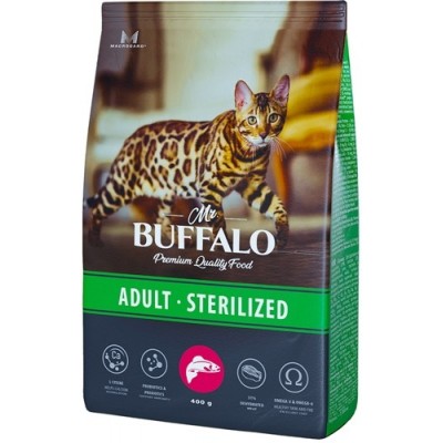 Корм для стеризованных кошек с лососем Mr.Buffalo ADULT STERILIZED 400 г
