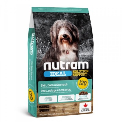 Сухой корм для собак с проблемами ЖКТ,кожи и шерсти Nutram DOG I20 Ideal Sensitive Dog - Skin, Coat & Stomach 11,4 кг
