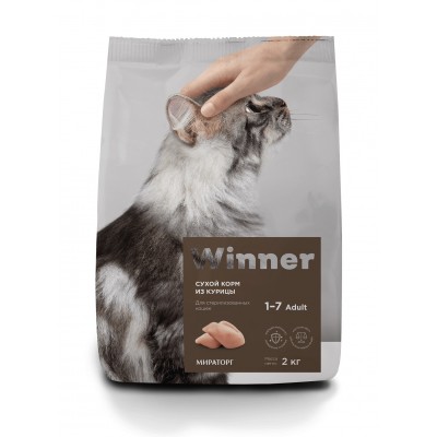 Сухой корм для стерилизованных кошек Winner Adult Cat Sterilise 10 кг