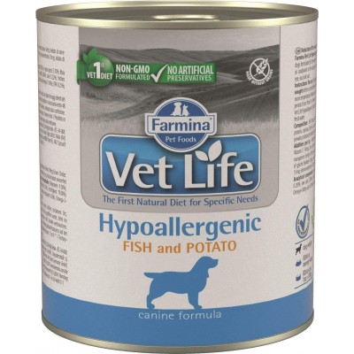 Консервы для собак гипоаллергенный с рыбой и картофелем Farmina Vet Life 300 г