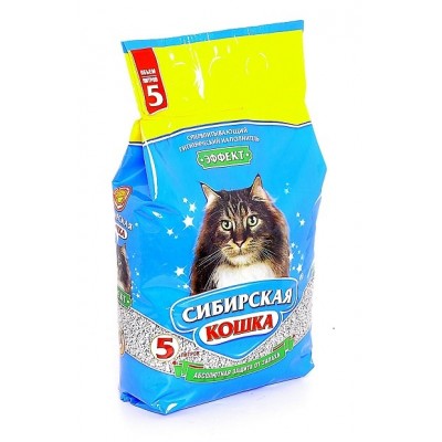 Впитывающий наполнитель Сибирская кошка Эффект 2,7 кг