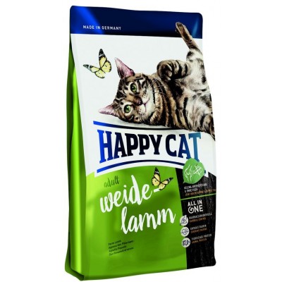 Сухой корм с ягненком для взрослых кошек Happy Cat Adult Weide-lamm 10 кг