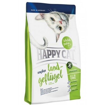 Сухой корм для кошек с домашней птицей Happy Cat Sensitive 300 г