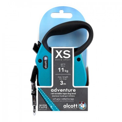 Рулетка антискользящая ручка, голубой Alcott Adventure XS, 3 м, 11 кг