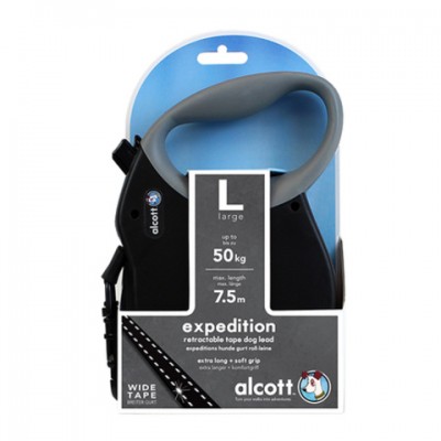 Рулетка антискользящая ручка, черный Alcott Expedition L, 7,5 м, 50 кг